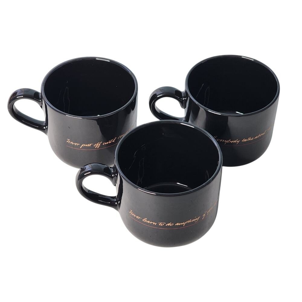 Benson & Hedges Signature Collection Mark Twain Quotations Coffee Mugs Set Of 3